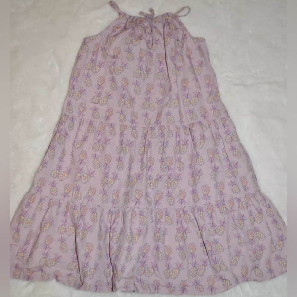 HANNA ANDERSSON Pineapple Tiered Dress size 150 (12) Girls